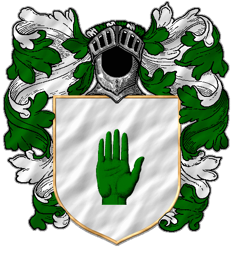 A green hand on white