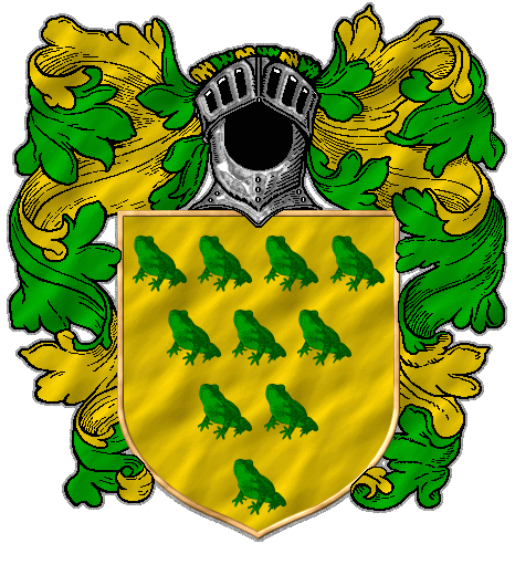 10 frogs, 4-3-2-1, green on yellow