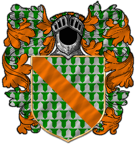 A bend orange on vairy grey and green
